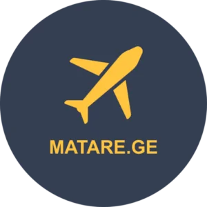 Matare.ge მრგვალი ლოგო – ავიაბილეთების სერვისი