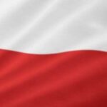 პოლონეთის დროშა წითელი და თეთრი ფერებით