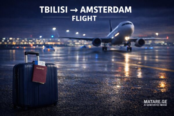 თბილისი ამსტერდამის ავიაბილეთების ბანერი ფრენები თბილისიდან ამსტერდამში