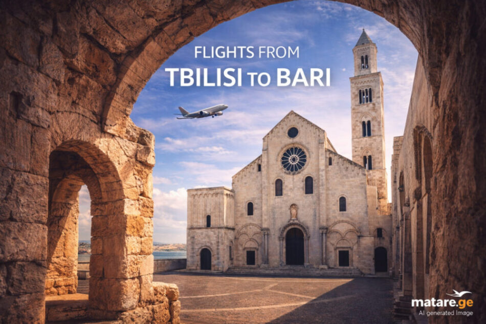 თბილისიდან ბარიში ავიაბილეთები — ფრენები თბილისიდან იტალიის ბარის მიმართულებით