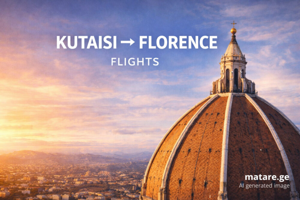 ქუთაისიდან ფლორენციაში ავიაბილეთები — ფრენები ქუთაისიდან იტალიის ფლორენციის მიმართულებით