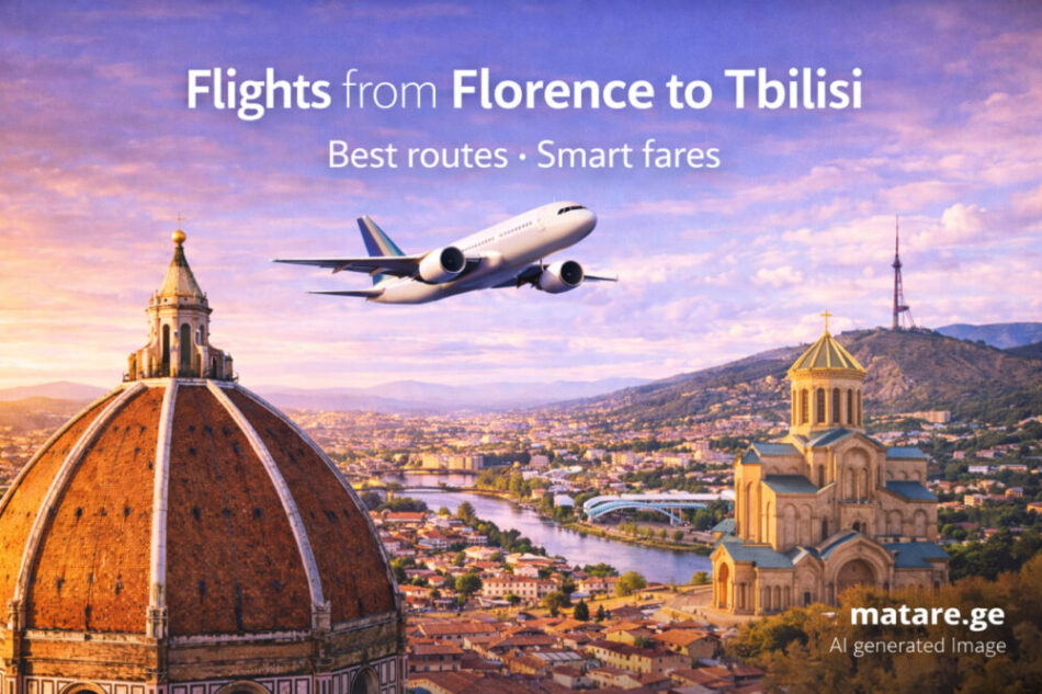 ფლორენციიდან თბილისში ავიაბილეთები — ფრენები იტალიის ფლორენციიდან თბილისის მიმართულებით