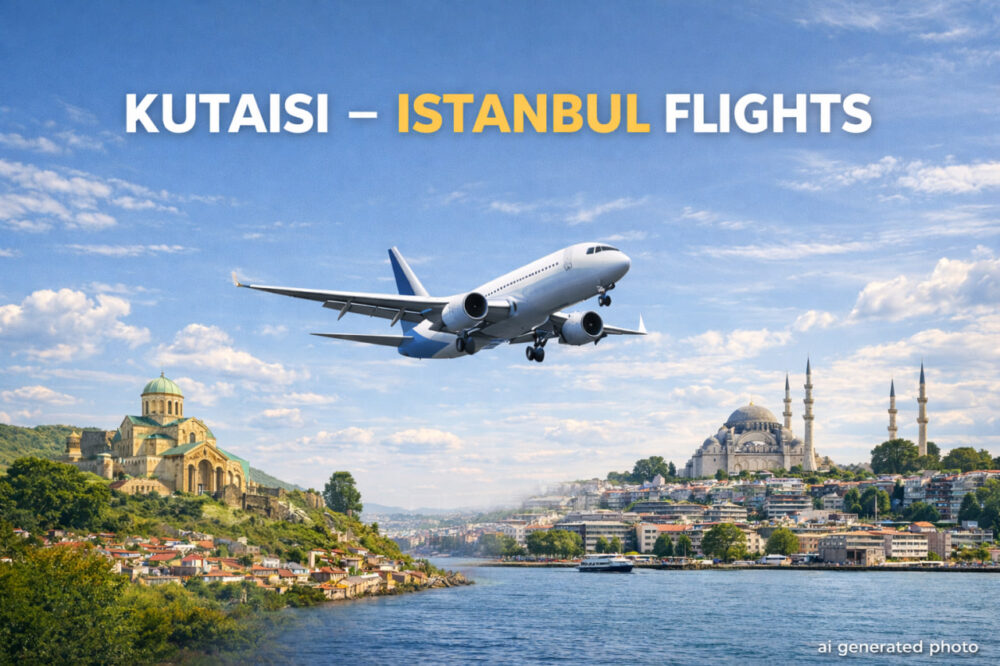 ქუთაისი სტამბული ავიაბილეთები ფრენები ქუთაისიდან სტამბოლში თვითმფრინავით და ქალაქების პანორამით