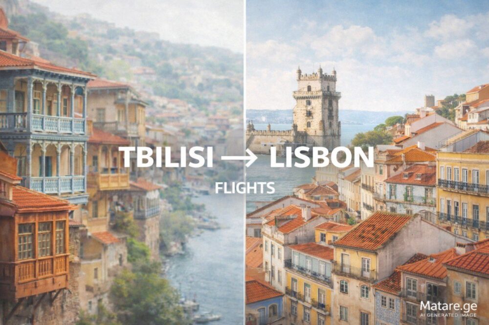 თბილისი ლისაბონი ავიაბილეთები ორი ქალაქის ხედით
