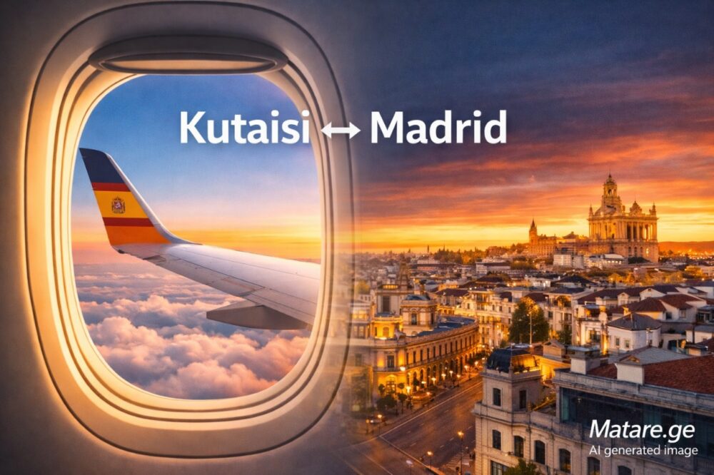 ქუთაისი მადრიდი ავიაბილეთები — ფრენები ესპანეთის მიმართულებით