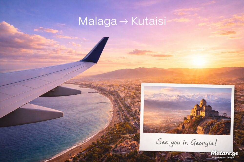 მალაგა ქუთაისი ავიაბილეთები — ფრენები ესპანეთიდან საქართველოში