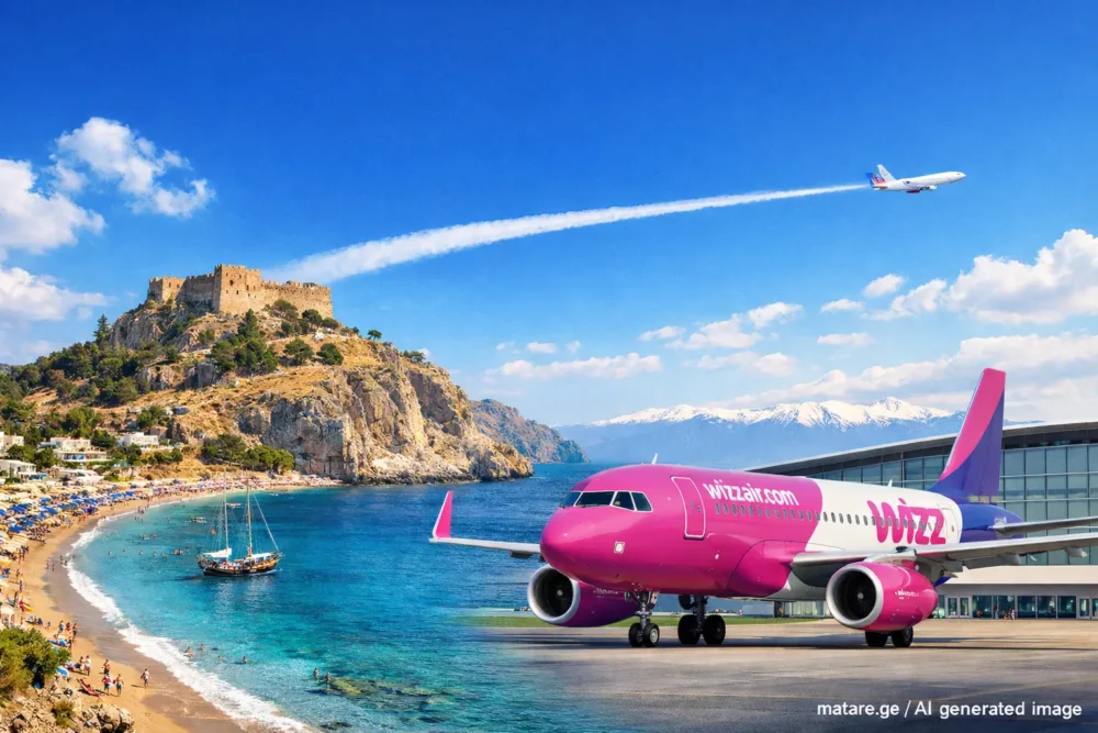 ფრენები როდოსიდან ქუთაისში