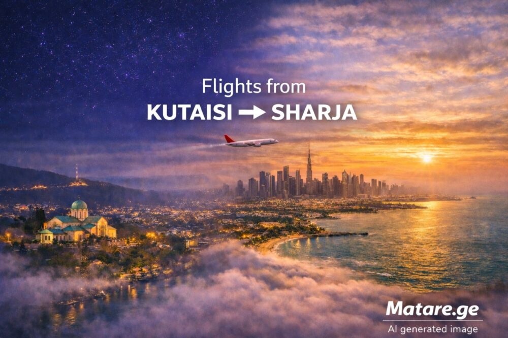 ქუთაისი შარჯა ავიაბილეთები — ფრენები არაბთა გაერთიანებული საამიროების მიმართულებით