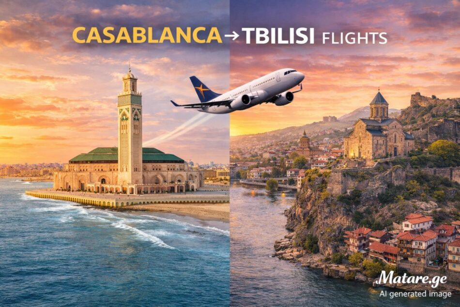 კასაბლანკა თბილისი ავიაბილეთები — ფრენები საქართველოს მიმართულებით