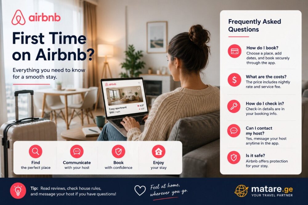 Airbnb — პირველი გამოცდილება და ყველაზე ხშირი შეკითხვები